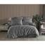 Комплект постельного белья Hobby Premium Sateen 300TC Plain Gri евро серый (75266_2,0) - миниатюра 1