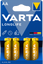 Батарейка Varta Longlife AA Bli Alkaline, 4 шт. (4106101414) - миниатюра 1