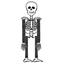 Скелет декорований Yes! Fun Halloween картонний, 75 см, чорний (974323) - мініатюра 1