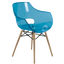 Крісло Papatya Opal-Wox, рама натуральний бук, прозоро-синій (299572) - мініатюра 1