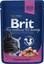Влажный корм для кошек Brit Premium Cat pouch, лосось и форель, 100 г - миниатюра 1