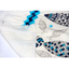 Рушник махровий IzziHome Фіш модерн, 40х60 см, білий із синім (602138) - мініатюра 2