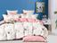 Комплект постельного белья Ecotton, двуспальный, сатин, белый с розовым (23674) - миниатюра 1