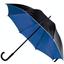 Зонт-трость Bergamo Bloom, черный с синим (71250-44) - миниатюра 1