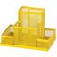 Підставка-органайзер для канцелярського приладдя ZiBi 4 відділення 15x10x10 см жовта (ZB.3116-08) - мініатюра 1