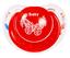 Пустушка силіконова Курносики ортодонтична з ковпачком 6+ міс. червона (7116 черв) - мініатюра 1