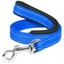 Повідець для собак Dog Extremе, нейлоновий, з прогумованою ручкою, 122х2 см, блакитний - мініатюра 1