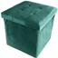 Пуф для зберігання МВМ My Home велюровий, 380х380х380 мм, зелений (TH-05 GREEN) - мініатюра 1