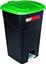 Бак для сміття з педаллю Tayg Eco, 60 л, з кришкою, чорний із зеленим (431036) - мініатюра 1