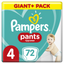 Підгузки-трусики Pampers Pants 4 (9-15 кг), 72 шт. (81683303) - мініатюра 1