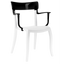 Крісло Papatya Hera-K, білий з чорним (4820150080297) - мініатюра 1