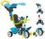 Триколісний велосипед Smoby Toys Бебі Драйвер з козирком і багажником, блакитно-зелений (741200) - мініатюра 3