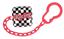 Ланцюжок для пустушки Canpol babies Racing, рожевий (2/435) - мініатюра 1