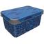 Коробка Qutu Style Box Ocean Life, з кришкою, 5 л, 13.5х19х28.5 см, синя з сірим (STYLE BOX с/к OCEAN LIFE 5л) - мініатюра 1