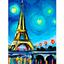 Алмазная мозаика Santi Ночной Париж, 30х40 см (954083) - миниатюра 1