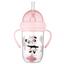 Чашка непроливайка з трубочкою та обтяжувачем Canpol babies Exotic Animals 6+ міс, 270 мл, рожевий (56/606_pin) - мініатюра 2