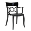 Крісло Papatya Opera-K, чорне сидіння, верх чорний (288743) - мініатюра 1