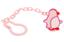 Ланцюжок для пустушки Курносики Пінгвін, з кліпсою, рожевий (7090 рож) - мініатюра 1