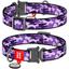 Ошейник для собак Waudog Nylon Фиолетовый камо, c QR паспортом, металлическая пряжка-фастекс, 35-58х2,5 см - миниатюра 3