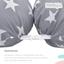 Подушка для беременных и кормления Papaella Звезды, 190х30 см, серый (8-31885) - миниатюра 6