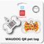 Адресник для собак и кошек Waudog Smart ID с QR паспортом Пицца 4х2.8 см - миниатюра 5