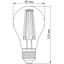 LED лампа Titanum Filament A60 7W E27 4100K (TLFA6007274) - мініатюра 3