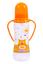 Пляшечка для годування Baby Team, з ручками і силіконовою соскою, 250 мл, помаранчевий (1411_оранжевый) - мініатюра 1