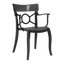 Крісло Papatya Opera-K, сидіння чорне, верх прозоро-димчастий (288767) - мініатюра 1