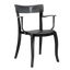 Крісло Papatya Hera-K, чорне сидіння, верх прозоро-димчастий (289672) - мініатюра 1