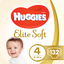 Набор подгузников Huggies Elite Soft 4 (8-14 кг), 132 шт. (2 уп. по 66 шт.) - миниатюра 1