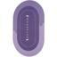 Коврик суперпоглащающий в ванную Stenson 80x50 см овальный фиолетовый (26289) - миниатюра 2