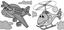Водная раскраска Кристал Бук Самолет, 8 страниц (F00027539) - миниатюра 2