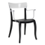 Крісло Papatya Hera-K, чорне сидіння, верх прозоро-чистий (289726) - мініатюра 1