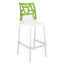 Барный стул Papatya Ego-Rock, белый с зеленым (431972) - миниатюра 1