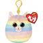 Мягкая игрушка-брелок TY Squish-A-Boos Кошка Heather, 12 см (39561) - миниатюра 1