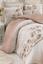 Комплект постельного белья Eponj Home Lustro Kahve, ранфорс, евростандарт, светло-коричневый, 4 предмета (svt-2000022283328) - миниатюра 1