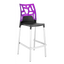 Барный стул Papatya X-Treme Ego-Rock, серый с фиолетовым (4820128120253) - миниатюра 1