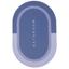 Коврик суперпоглащающий в ванную Stenson 60x40 см овальный серо-голубой (26258) - миниатюра 2