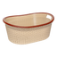 Корзина для белья Irak Plastik овальная под ротанг, 25 л, кремовый (LA525) - миниатюра 1