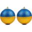 Набір новорічних куль Novogod'ko 10 см 2 шт. жовто-блакитний (974890) - мініатюра 2