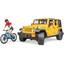 Джип Bruder Jeep Rubicon з фігуркою велосипедиста на спортивному байку, 1:16 (02543) - мініатюра 1