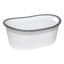 Корзина для белья Irak Plastik овальная под ротанг, 25 л, белый (LA525) - миниатюра 1