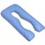 Подушка Ideia П-подібна для вагітних та відпочинку, 140x75x20 см, світло-сіра з джинсовим (8-33724 джинс/св.сірий) - мініатюра 1