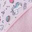 Рушник з куточком Ceba Baby Printed Line Unicorn, 100х100 см, рожевий (8971284) - мініатюра 3