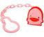 Ланцюжок для пустушки Курносики Каченя, з кліпсою, рожевий (7093 рож) - мініатюра 1