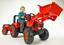 Детский трактор Falk Kubota на педалях с прицепом и ковшом, красный (2060AM) - миниатюра 4