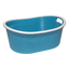Корзина для белья Irak Plastik овальная под ротанг, 25 л, синий (LA525) - миниатюра 1
