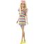 Лялька Barbie Модниця з брекетами у смугастій сукні, 30 см (HPF73) - мініатюра 1