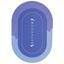 Килимок суперпоглинаючий у ванну Stenson 60x40 см овальний фіолетово-блакитний (26251) - мініатюра 2