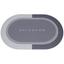 Коврик суперпоглащающий в ванную Stenson 80x50 см овальный серый (26292) - миниатюра 1